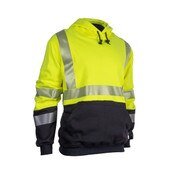 DRIFIRE FR Hi-Vis Pullover Hoodie Class 3 in Hi-Vis Yellow and Navy